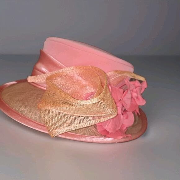 Nwt Hot Pink Derby Baby Shower Church Special Occasion Sun Hat - Picture 2 of 5